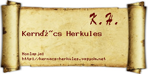 Kernács Herkules névjegykártya